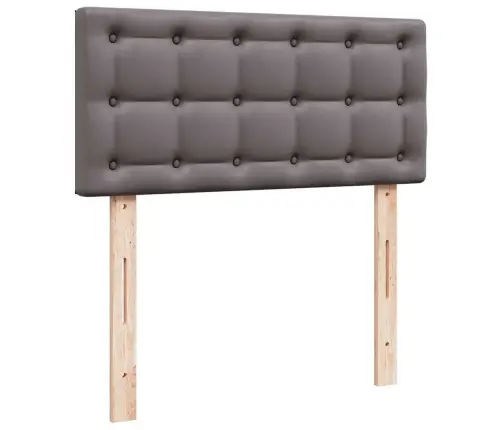 Osmaņu Gultas Rāmis Ar Matrača Pelēks 80X200Cm Mākslīgā Āda Vidaxl