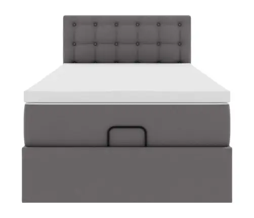 Ottomani Voodiraam Madratsiga, Hall, 90X200cm Kunstnahk