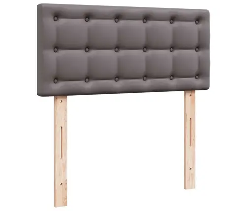 Osmaņu Gultas Rāmis Ar Matrača Pelēks 100X200Cm Mākslīgā Āda Vidaxl