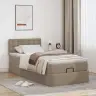 Osmaņu Gultas Rāmis Ar Matrača Kapučīno 100X200Cm Mākslīgā Āda Vidaxl
