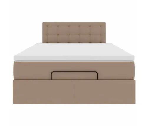 Osmaņu Gulta Ar Matračiem Un Led, Kapučīno, 120X190 Cm Vidaxl