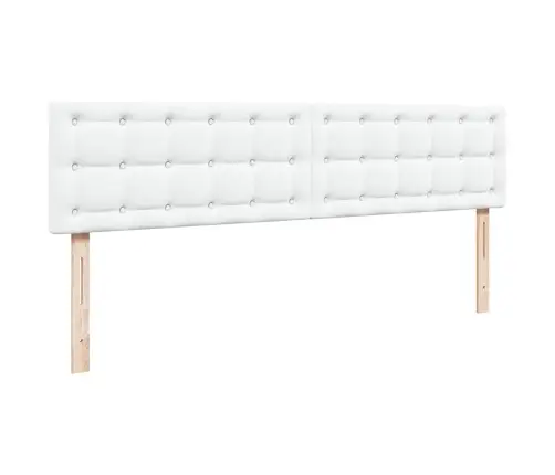 Osmaņu Gulta Ar Matračiem Un Led, Balts, 160X200Cm Mākslīgā Āda Vidaxl