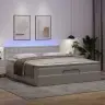 Osmanų Lova Su Čiužiniais Ir Led, 180X200cm Dirbtinė Oda