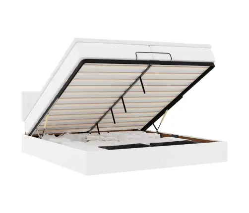 Osmaņu Gultas Rāmis Ar Matrača Tīri Balts 200X200Cm Vidaxl