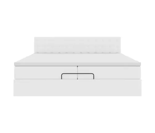 Osmaņu Gultas Rāmis Ar Matrača Tīri Balts 200X200Cm Vidaxl