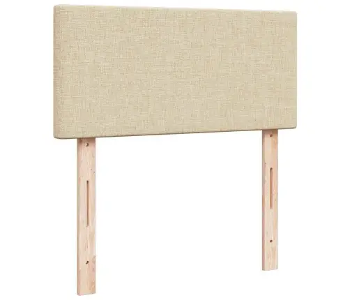 Osmaņu Gultas Rāmis Ar Matrača Krēma 90X190 Cm Audums Vidaxl