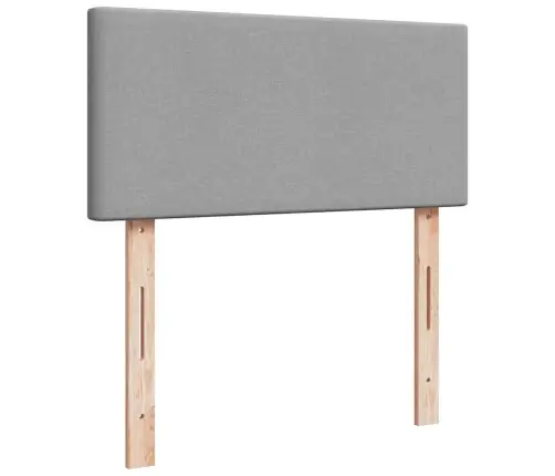 Osmanų Lova Su Čiužiniu Ir Led Šviesiai Pilkas 90X200Cm Audinys