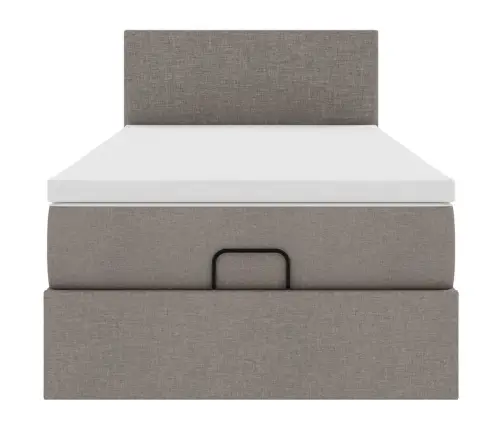 Osmaņu Gultas Rāmis Ar Matrača Pelēkbrūna 100X200 Cm Audums Vidaxl