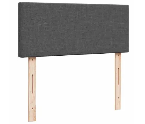 Osmaņu Gulta Ar Matraci&Leds, Tumši Pelēks, 120X200 Cm, Audums Vidaxl