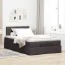 Osmaņu Gultas Rāmis Ar Matrača Tumši Brūns 120X200 Cm Audums Vidaxl
