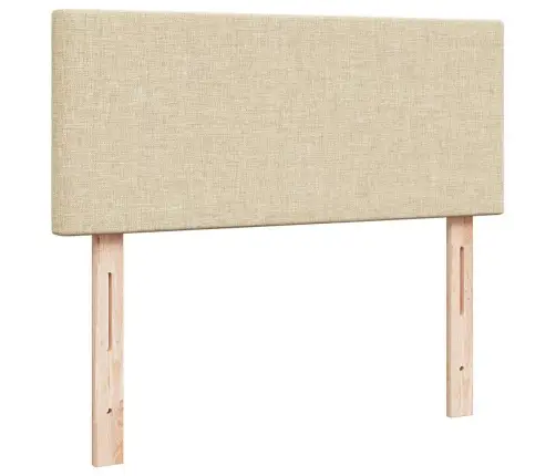 Osmaņu Gultas Rāmis Ar Matrača Krēmkrāsas 120X200 Cm Audums Vidaxl