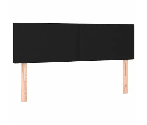 Ottomani Voodi Madratsita Ja Led, Must, 140X190 cm Kangas