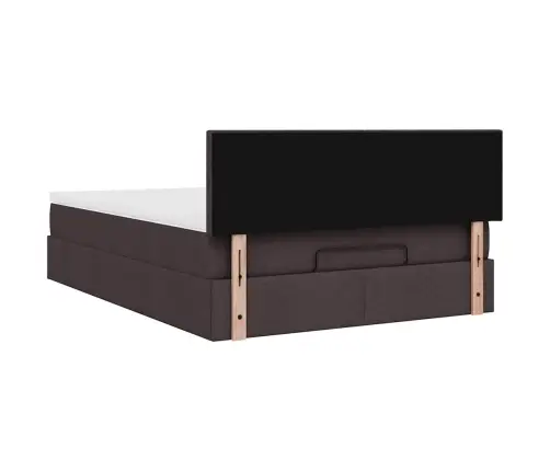 Osmaņu Gultas Rāmis Ar Matrača Tumši Pelēks 140X200 Cm Audums Vidaxl