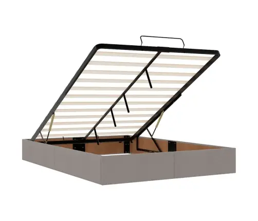 Osmaņu Gulta Ar Matraci Un Gaismas Diodēm Taupē 140X200 Cm Vidaxl