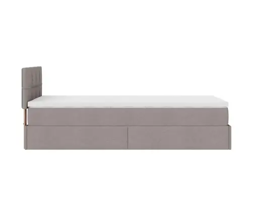 Osmaņu Gultas Rāmis Ar Matrača Pelēkbrūns 80X200 Cm Audums Vidaxl