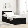 Osmaņu Gultas Rāmis Ar Matrača Melns 90X190 Cm Audums Vidaxl