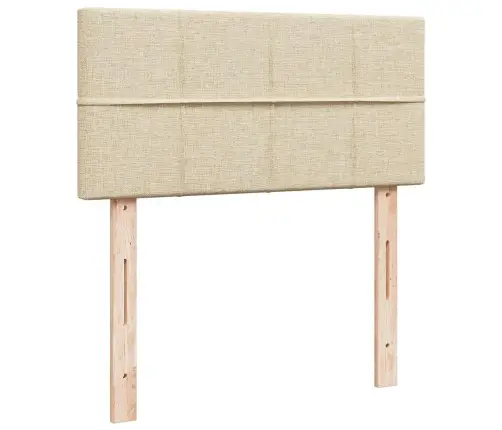 Osmaņu Gultas Rāmis Ar Matrača Krēma 90X190 Cm Audums Vidaxl