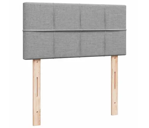 Osmaņu Gultas Rāmis Ar Matrača Gaiši Pelēks 100X200 Cm Audums Vidaxl