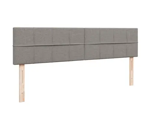 Osmaņu Gultas Rāmis Ar Matračiem Pelēkbrūns 200X200Cm Audums Vidaxl