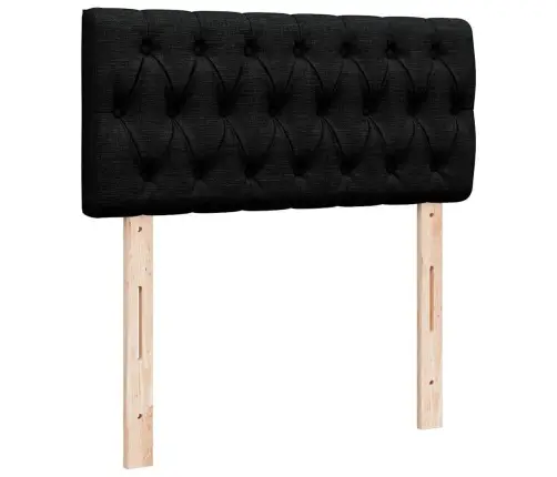 Osmaņu Gultas Rāmis Ar Matrača Melns 100X200 Cm Audums Vidaxl