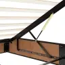 Osmaņu Gulta Ar Matraci&Leds, Melns, 120X190 Cm, Audums Vidaxl