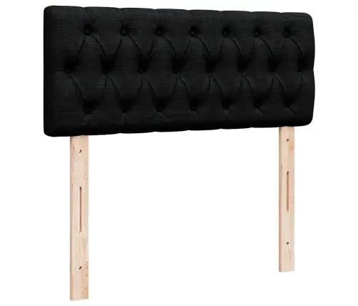 Ottomani Voodi Madratsi Ja Led, Must, 120X190 cm Kangas