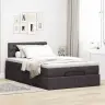 Osmaņu Gultas Rāmis Ar Matrača Tumši Pelēks 120X190 Cm Audums Vidaxl