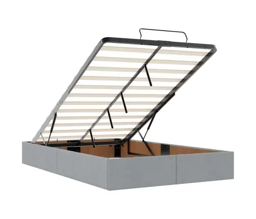 Osmanų Lova Su Čiužiniu, Pilkas, 120X200cm Audinys