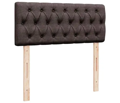 Osmaņu Gultas Rāmis Ar Matrača Tumši Brūns 120X200 Cm Audums Vidaxl