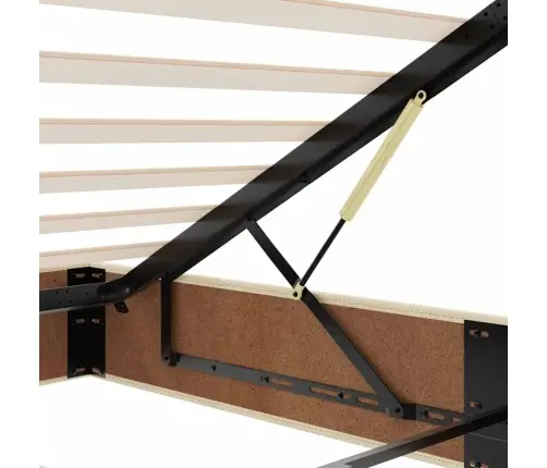 Osmaņu Gulta Ar Matraci & Leds, Krēmkrāsas, 140X190 Cm, Audums Vidaxl