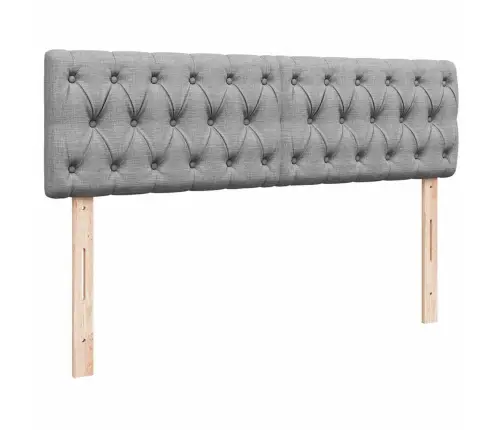 Ottomani Voodiraam Madratsiga, Helehall, 140X200 cm Kangas