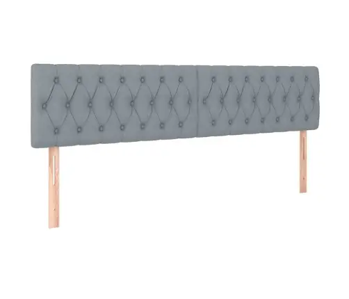 Osmaņu Gultas Rāmis Ar Matračiem Gaiši Pelēks 200X200Cm Audums Vidaxl