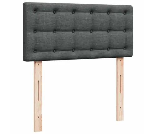 Osmaņu Gulta Ar Matraci & Leds, Tumši Pelēks, 80X200 Cm, Audums Vidaxl