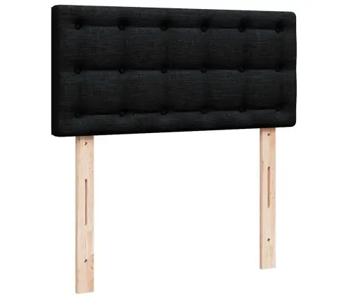 Osmanų Lova Su Čiužiniu, Juodas, 90X200cm Audinys