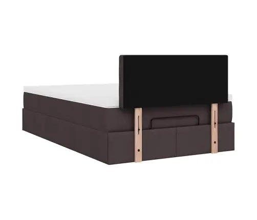 Osmaņu Gultas Rāmis Ar Matrača Tumši Pelēks 120X190 Cm Audums Vidaxl