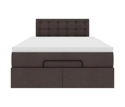 Osmaņu Gultas Rāmis Ar Matrača Tumši Pelēks 120X190 Cm Audums Vidaxl