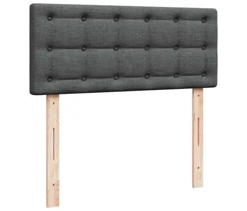 Ottomani Voodi Madratsita Ja Led, Tumehall, 120X200 cm Kangas