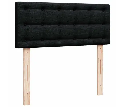 Osmaņu Gultas Rāmis Ar Matrača Melns 120X200 Cm Audums Vidaxl