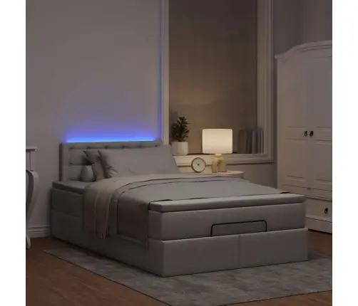 Osmanų Lovos Rėmas Su Čiužiniu, Taupe, 120X200cm Audinys