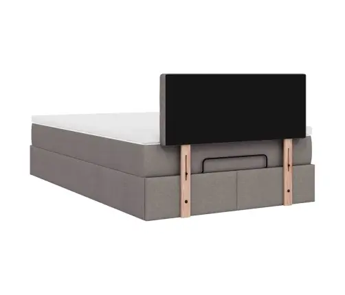 Osmanų Lovos Rėmas Su Čiužiniu, Taupe, 120X200cm Audinys