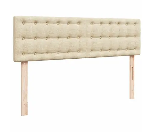 Osmaņu Gulta Ar Matraci & Leds, Krēmkrāsas, 140X190 Cm, Audums Vidaxl