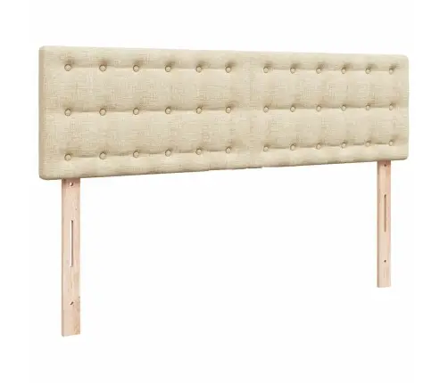 Osmaņu Gulta Ar Matraci & Leds, Krēmkrāsas, 140X200 Cm, Audums Vidaxl