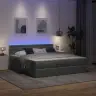 Osmaņu Gultas Rāmis Ar Matrača Tumši Pelēks 160X200 Cm Audums Vidaxl