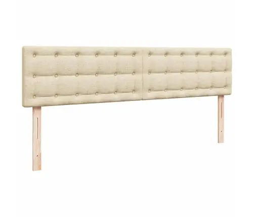 Osmaņu Gulta Ar Matraci & Leds, Krēmkrāsas, 180X200Cm, Audums Vidaxl