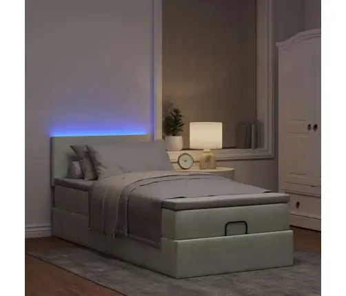 Osmaņu Gultas Rāmis Ar Matrača Gaiši Pelēks 90X190Cm Samts Vidaxl