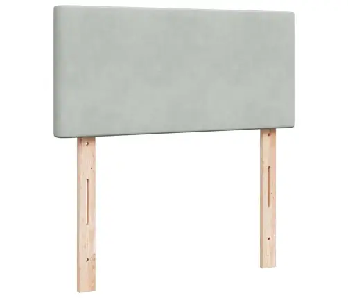 Osmaņu Gultas Rāmis Ar Matrača Gaiši Pelēks 90X190Cm Samts Vidaxl