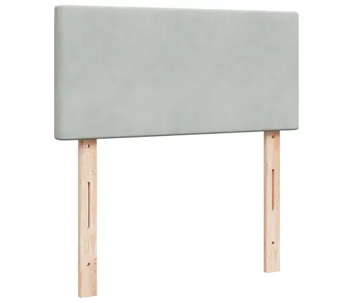 Osmaņu Gultas Rāmis Ar Matrača Gaiši Pelēks 100X200Cm Samts Vidaxl