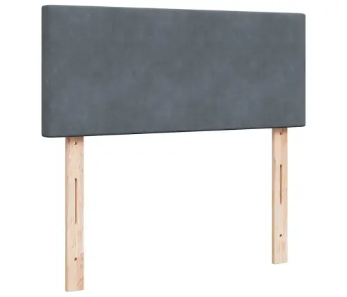 Ottomani Voodi Madratsi Ja Led, Tumehall, 120X190cm Samet