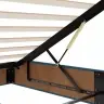 Ottomani Voodi Madratsi Ja Led, Tumesinine, 120X190cm Samet