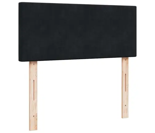 Ottomani Voodiraam Madratsiga, Must, 120X200 cm Samet